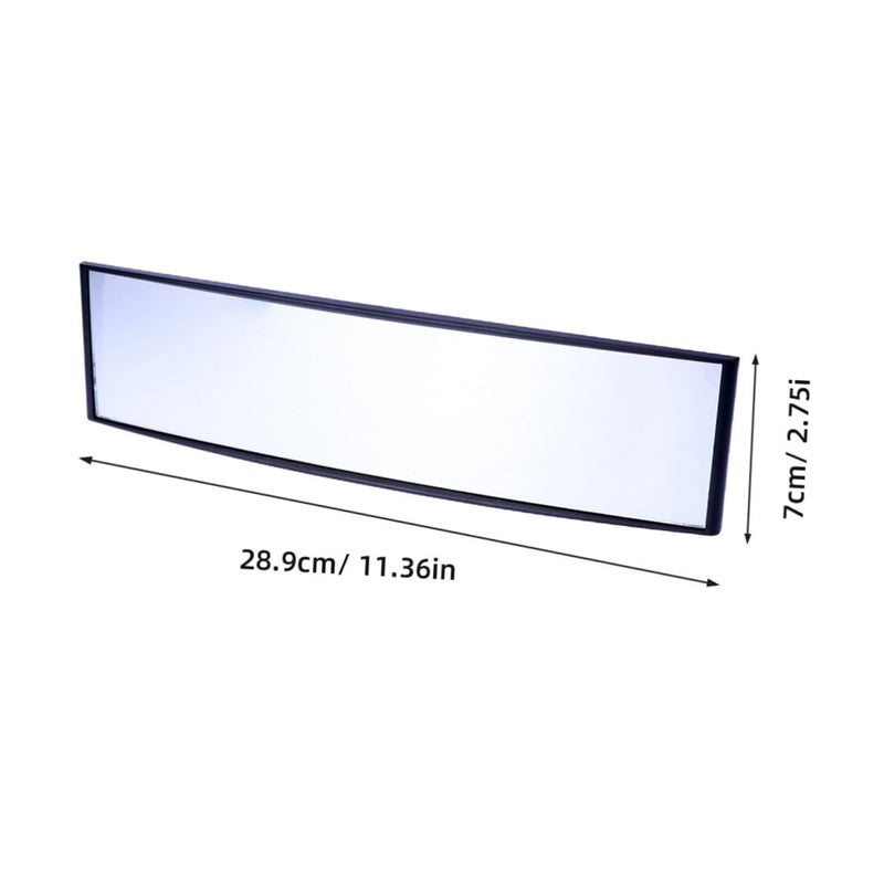 Wide Angle Curved Rear View Mirror Interior Replacement Car White Universal Fit - Image 3