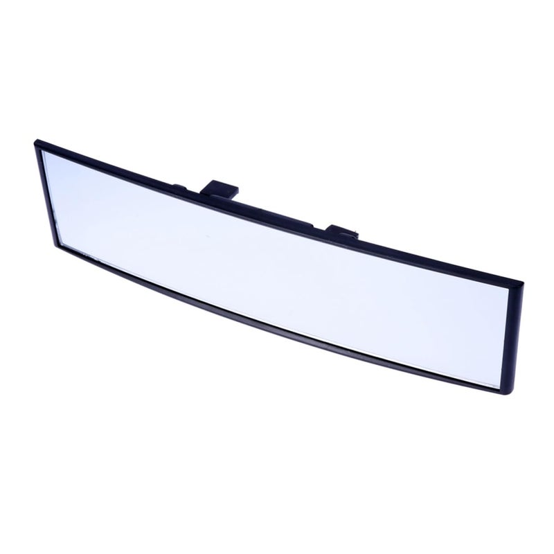 Wide Angle Curved Rear View Mirror Interior Replacement Car White Universal Fit - Image 2