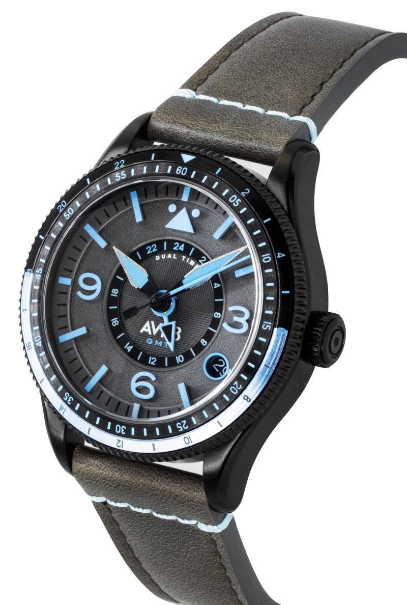 أفي-8 ساعة AVI-8 Flyboy Airmaster الرياضية الأوتوماتيكية للرجال، مينا رمادي، موديل AV-4128-05 - Image 3