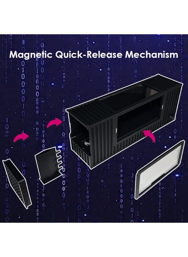 3D Printed Wind Tunnel Display Box for 1:64 Car Models | Desktop Aerodynamics Test Device | Eco-Friendly Water Mist Simulation with LED Lighting | Model Storage Showcase | Home Decor & Creative Gift - Image 3