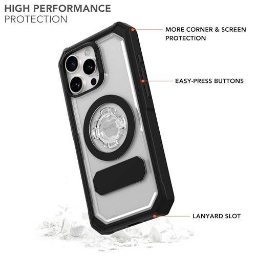 Rokform Crystal Case Compatible with iPhone 16 Pro Max, Magnetic Cover (Clear) - Image 3