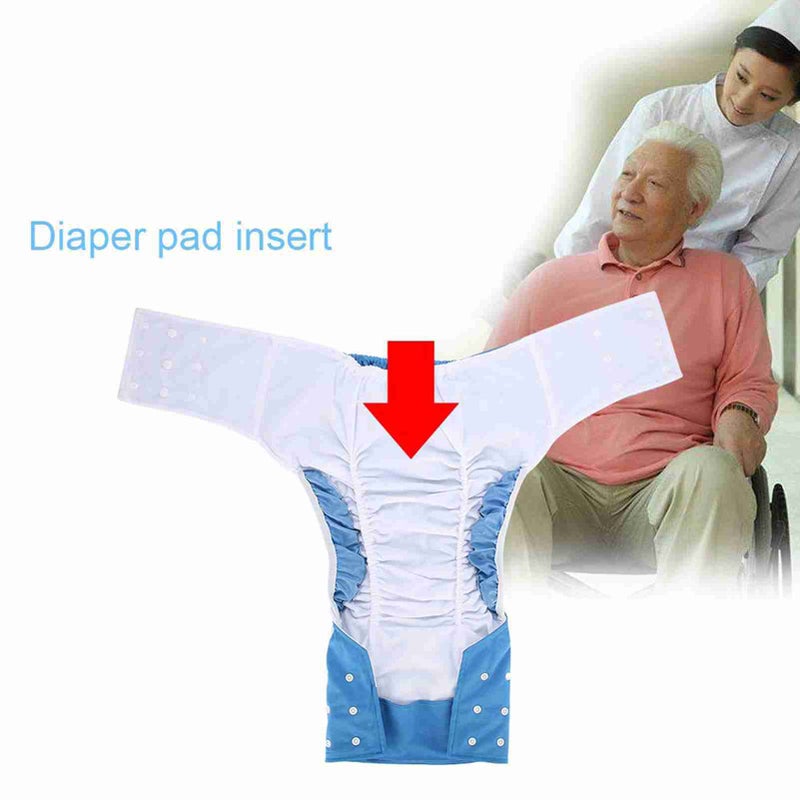 Washable Adult Pocket Nappy Cover Adjustable Reusable Diaper Cloth Dark Blue - Image 1