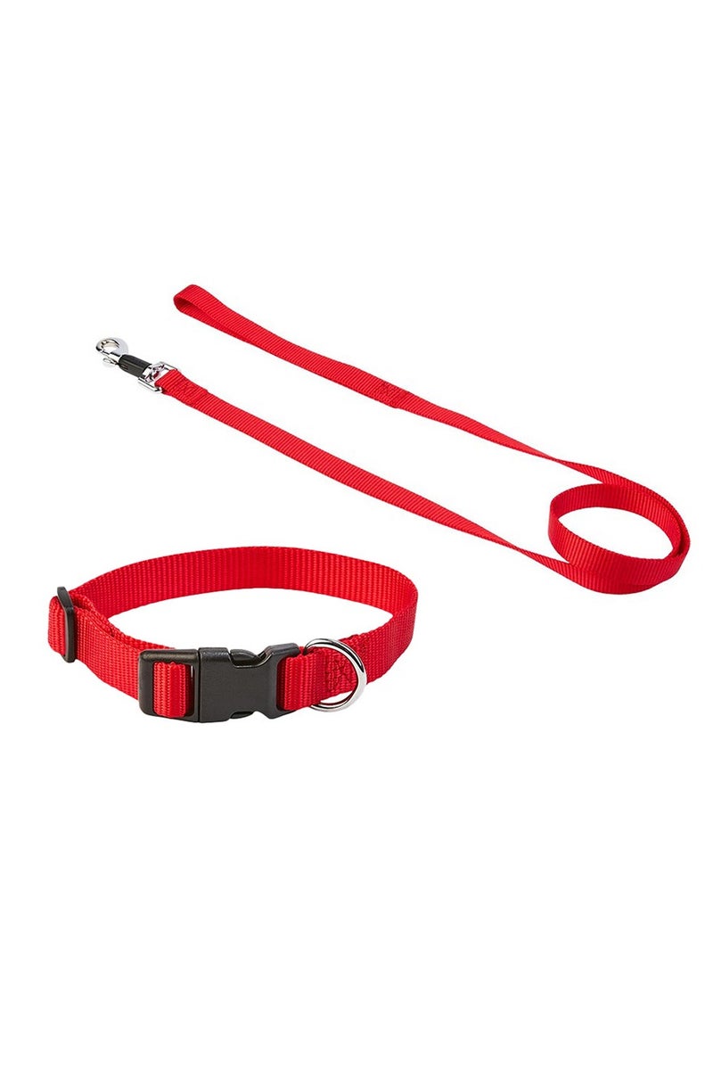 نونبيل طقم طوق ورباط للكلاب من Pets Essentials – أحمر