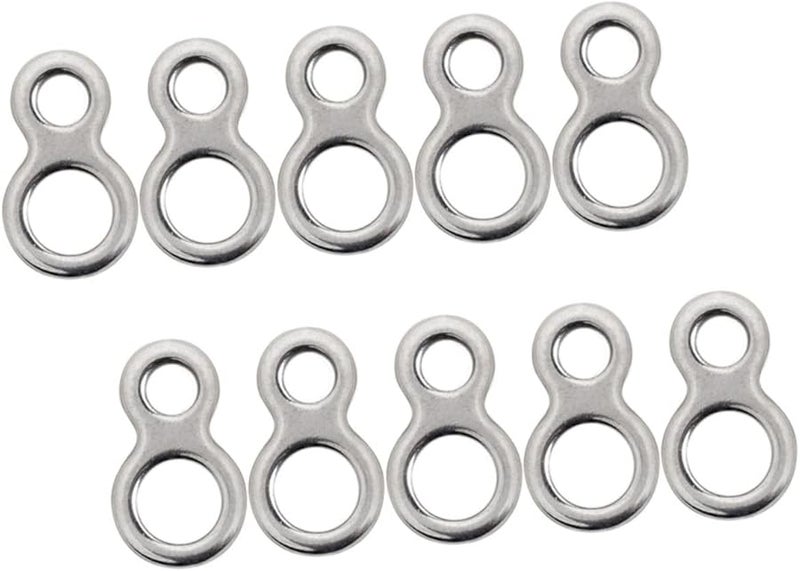 High Strength Fishing Split Rings 8 Shape Connectors 10pcs for Offshore Carp Sea Tackle - Image 1