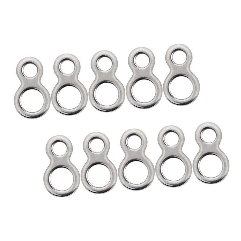 High Strength Fishing Split Rings 8 Shape Connectors 10pcs for Offshore Carp Sea Tackle - Image 2
