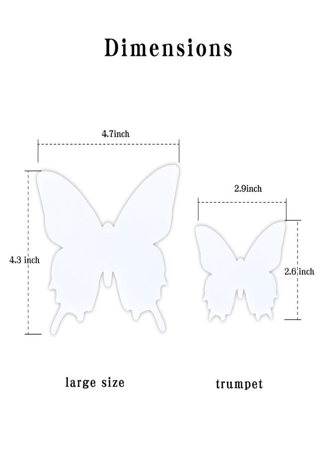 ويكين ملصقات جدارية قابلة للإزالة على شكل فراشة ثلاثية الأبعاد من WeKen، 24 قطعة، ديكور أبيض لغرفة الأطفال أو غرفة النوم - (ملصقات جدارية بيضاء على شكل فراشة ثلاثية الأبعاد، مقاسين) - Image 4