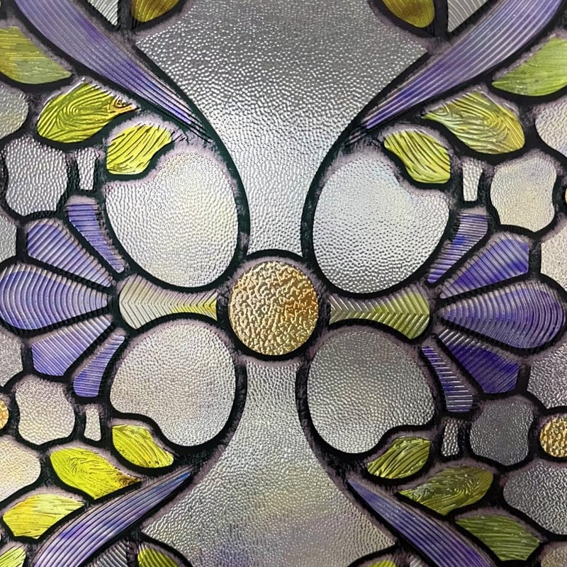 ADD.HERES 3D Stained Glass Window Film, Decorative Window Privacy Film for Bathroom,Front Door,Home, Sun Blocking Heat Control,Static Cling, Genes 23.6inch x 35.4inch - Image 2