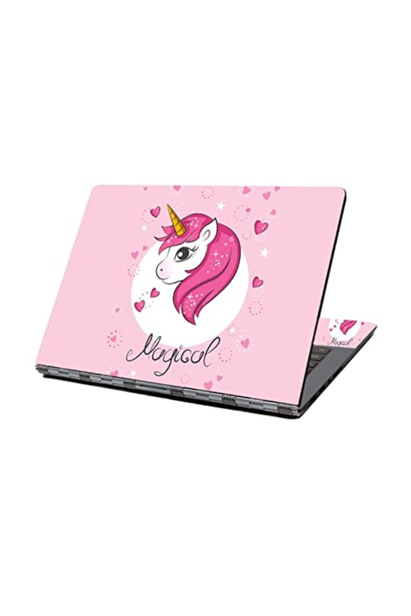 HAPPYLIVE SHOPPING Laptop Skin Sticker Decal,12" 13" 13.3" 14" 15" 15.4" 15.6" Laptop Skin Sticker Protector Cover for Toshiba Hp Samsung Dell Apple Acer Leonovo Sony Asus Laptop Notebook (Pink Unicorn) - Image 2
