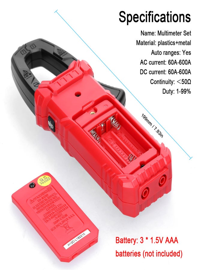 MAYILON Digital Clamp Multimeter Multifunction 600V Voltmeter Tester Amp Volt Meter Auto-ranging NCV True RMS 6000 Counts 60A Current Resistance Capacitance Temperature Diodes Continuity Measurement - Image 3