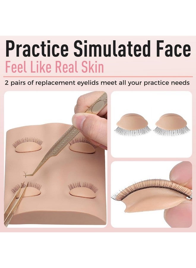 Pretty memory Lash Practice Kit With 2 Pairs Of Lash Mannequin Head 100 Pcs Glue Rings For Eyelash Extension 35 Pairs Of Lash Mapping Stickers Eyelash Extension Supplies For Lash Extension Practice - Image 5
