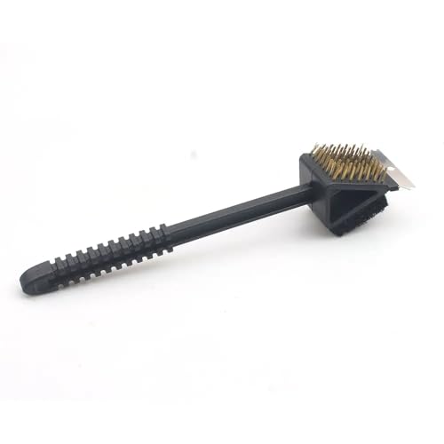 KRESHU 14.5Inch Barbecue BBQ Grill Cleaning Brush Two-Sided Stainless Steel Scraper | Extra Strong Cleaner Accessories for/Smoker/Gas/Charcoal (3IN1 Brush-Small) - Image 1