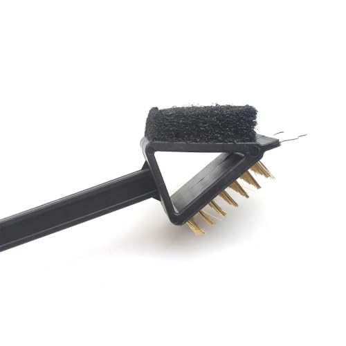 KRESHU 14.5Inch Barbecue BBQ Grill Cleaning Brush Two-Sided Stainless Steel Scraper | Extra Strong Cleaner Accessories for/Smoker/Gas/Charcoal (3IN1 Brush-Small) - Image 3