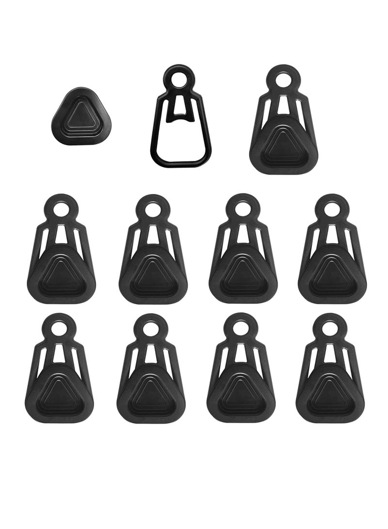 Excefore Tarp Clips Set, Outdoor Camping Climbing Tent Fixing Clip Heavy Duty Lock Grip Awning Clamps Multipurpose Windproof Wind Rope - Accessories 10 Pcs  - Image 1