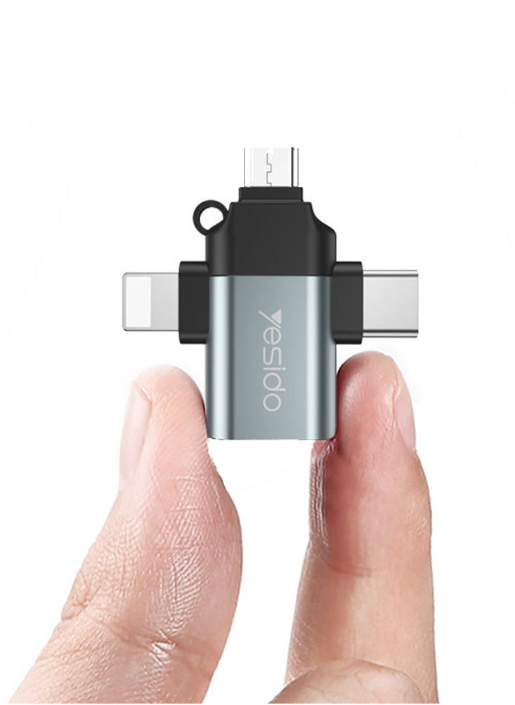 Yesido - Yesido GS15 OTG Adapter 3 In 1 USB 2.0 to Type-C / Micro / Lightning Adapter for Smart Phones - Image 1