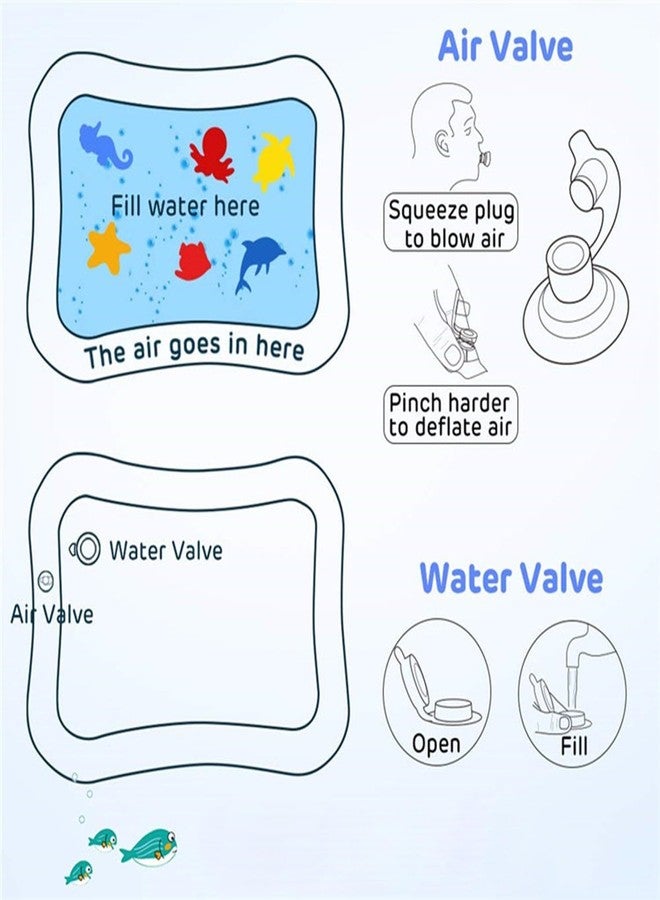 Qunexis Baby Water Mat Inflatable Baby Play Mat Activity Center for Infant Baby Toys 3 to 15 Months, Baby Gifts for Boys Girls(Assorted Design) - Image 2