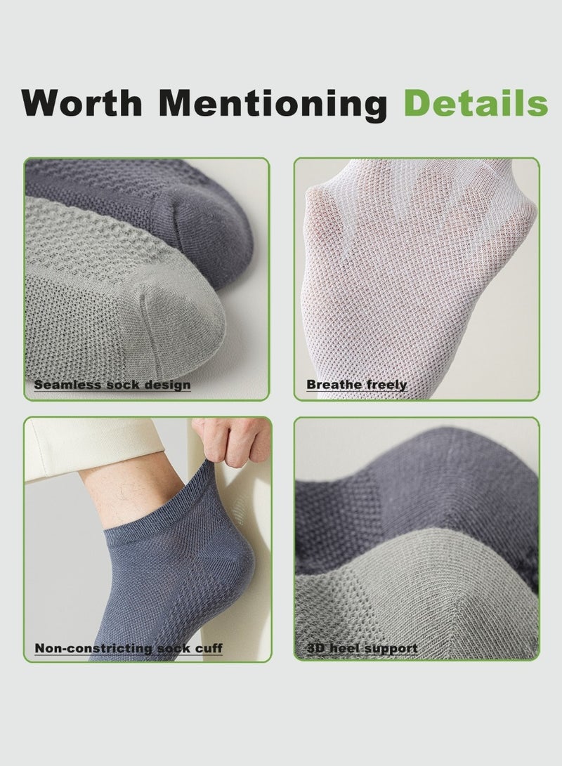 Men's Breathable Mesh Cotton Ankle Socks - 3 Pairs, Lightweight and Comfortable for Spring, Summer, and Fall - Image 5