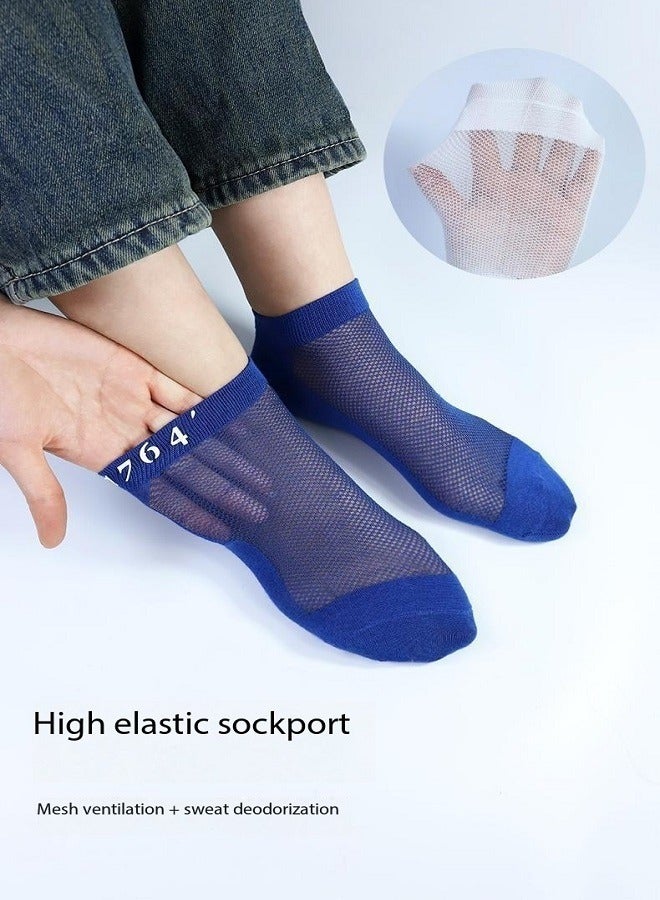 Men's Breathable Mesh Cotton Ankle Socks - 3 Pairs, Lightweight and Comfortable for Spring, Summer, and Fall - Image 1