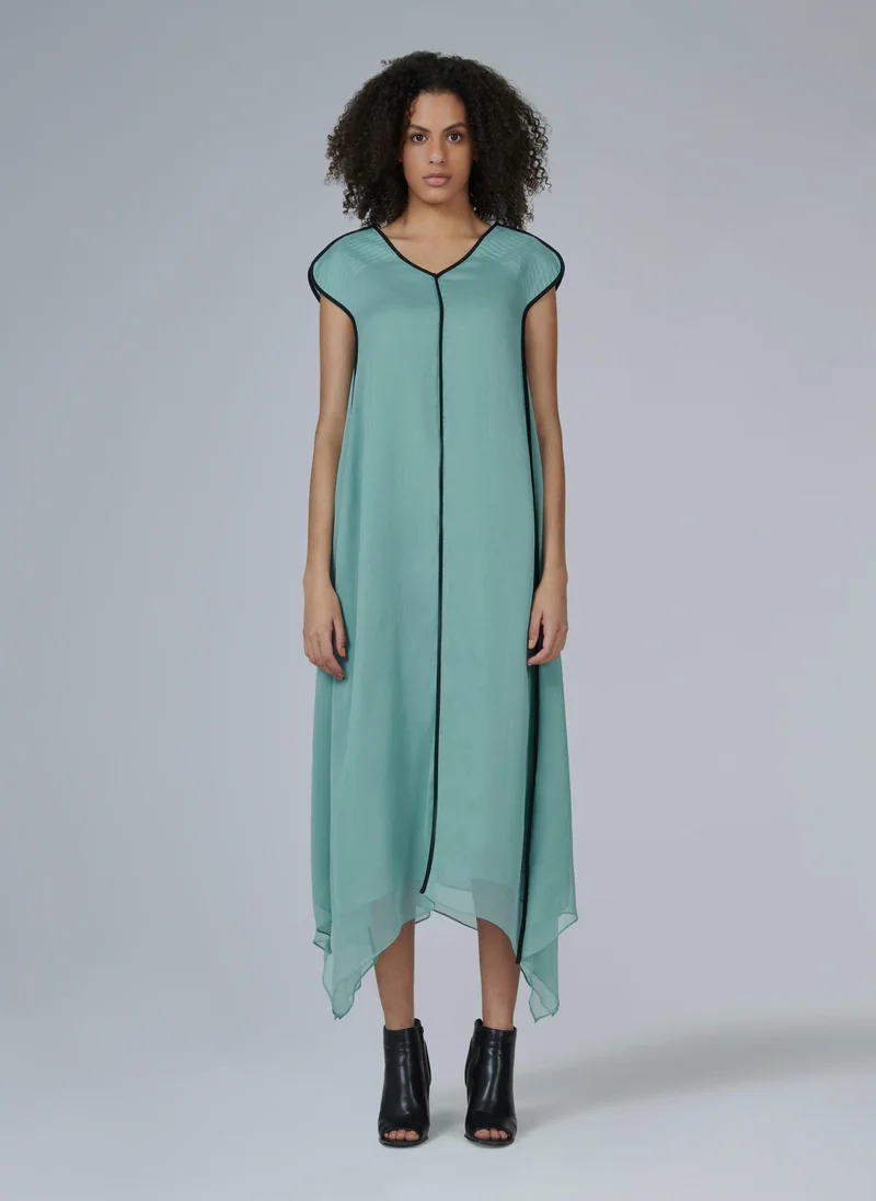 ليم Quilted Shoulder Dress