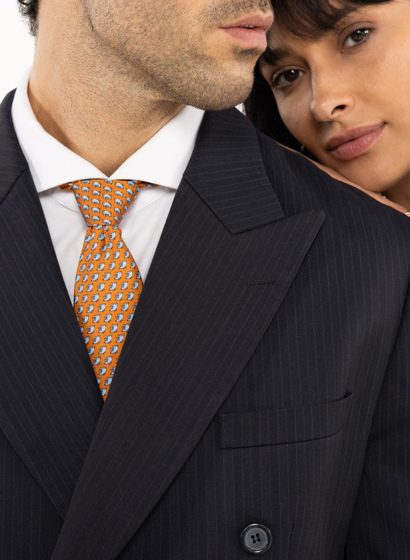 Elliot Martin Elliot Martin tie 100% Silk Twill neck ties Premium Men's Tie (bold orange)  - Image 3