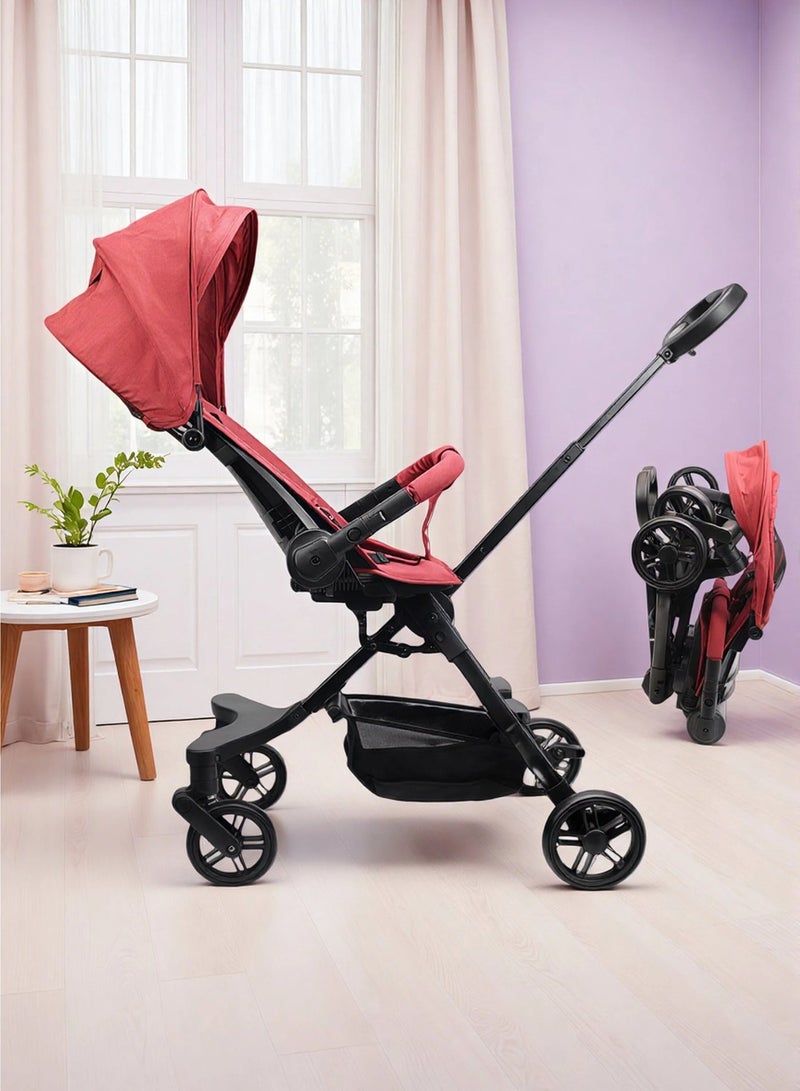 Two-way Foldable Airplane Ready Travel Stroller Ultra Lightweight with Multi Position Reclining Seat Adjustable Canopy Foldable Storage Basket NO.1101 - Image 1