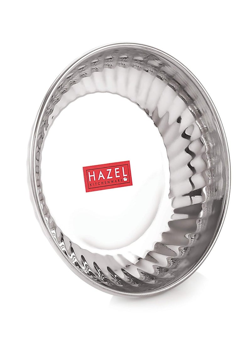 HAZEL Stainless Steel Breakfast Plate Set of 12 | 11.4 cm Small Snacks Serving Plates | Multipurpose Steel Thali for Kitchen & Daily Use - Image 4