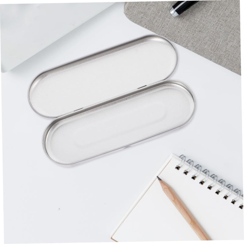 Multifunctional Tin Box Pen Organizer With Lid 5Pcs Set Tinplate Pencil Case Holder - Image 5