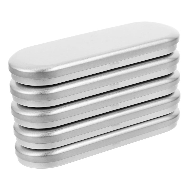 Multifunctional Tin Box Pen Organizer With Lid 5Pcs Set Tinplate Pencil Case Holder - Image 2