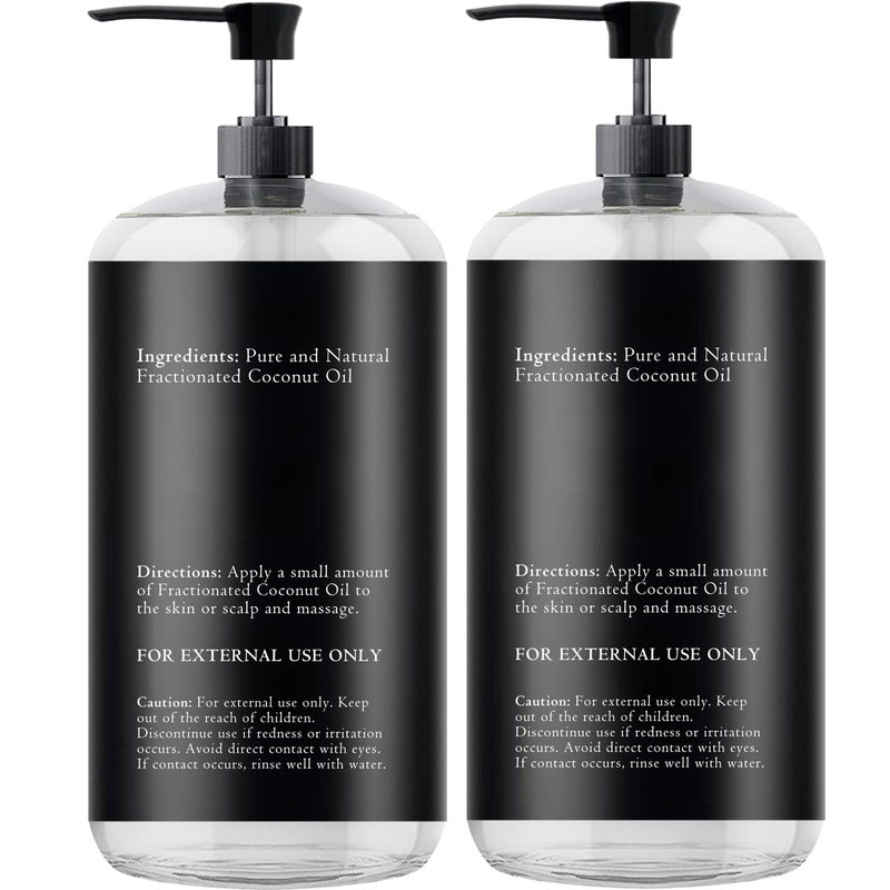 Essentially KateS Fractionated Coconut Oil 33.8 Fl Oz (2 x 16 Fl Oz) - Pack of 2 - Body Oil, Massage Oil, Hair Oil, Carrier Oil for Essential Oils - No Scent - Image 4