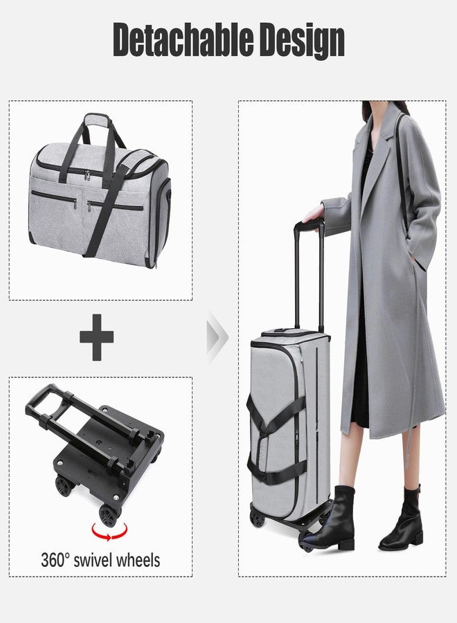 Bukere Rolling Garment Bag, Travel Garment Duffle Bag with Wheels, Carry on 3 in 1 Suit Luggage Bag with Detachable Trolley for Men Women Business Weekender - Image 2