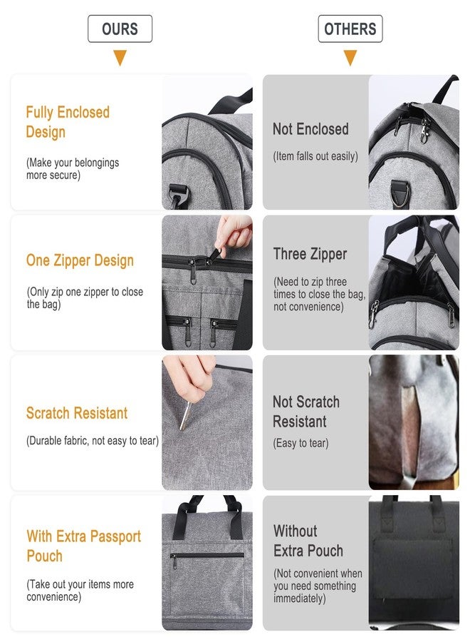 Bukere Rolling Garment Bag, Travel Garment Duffle Bag with Wheels, Carry on 3 in 1 Suit Luggage Bag with Detachable Trolley for Men Women Business Weekender - Image 5