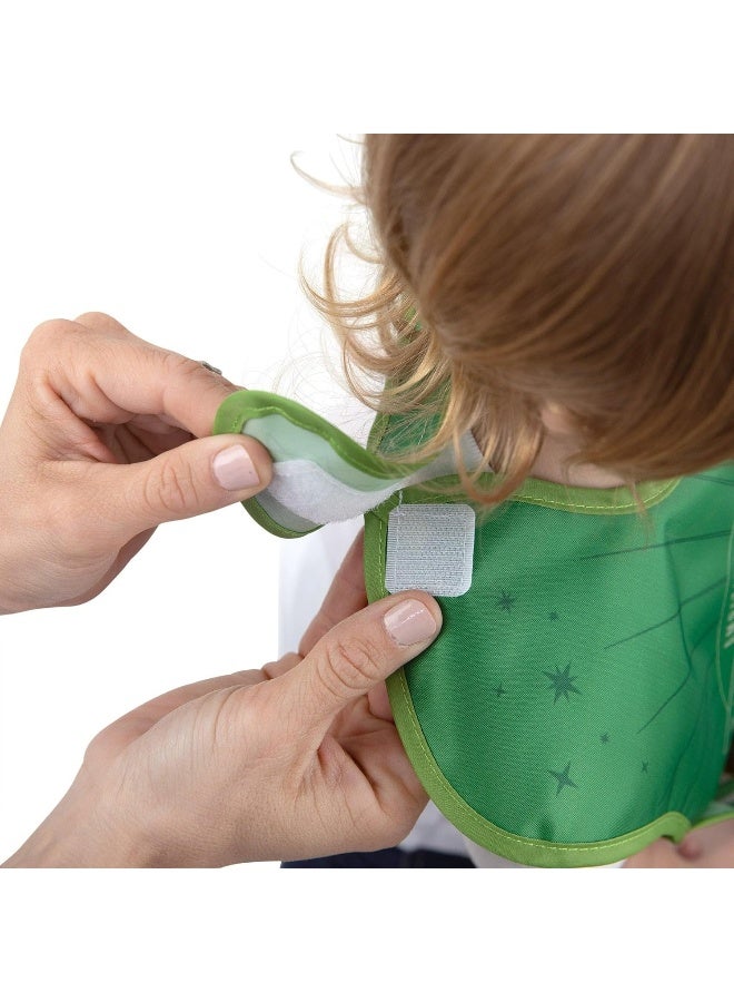 Bumkins Bibs for Girl or Boy, SuperBib Baby and Toddler for 6-24 Months, Essential Must Have for Eating, Feeding, Baby Led Weaning, Mess Saving Waterproof Soft Fabric, 3-pk Harry Potter Slytherin - Image 5