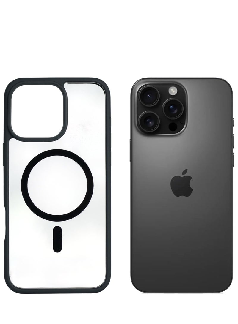 أزتك حافظة مغناطيسية لجهاز iPhone 16 Pro Max متوافقة مع ميغ سيف، خلفية مات شفافة حماية كاملة لعدسة الكاميرا رفيعة مضادة للصدمات، حواف مقاومة للخدش، خلفية مقاومة للخدش لأبل - Image 1