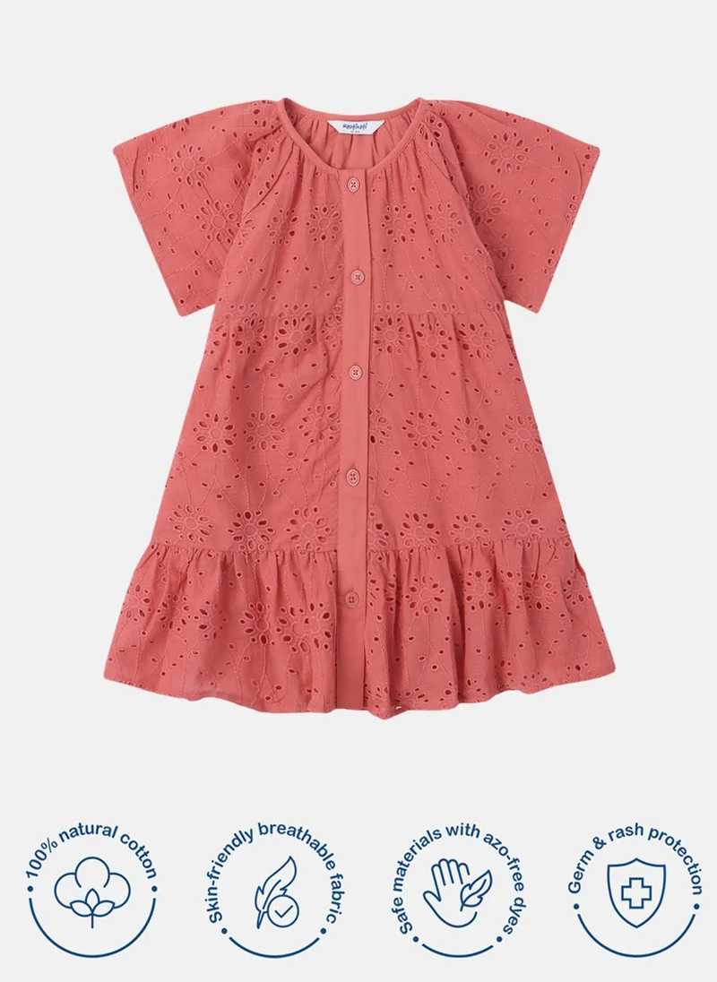 نوتيناتي Eyelet Ruffle Hem Dress