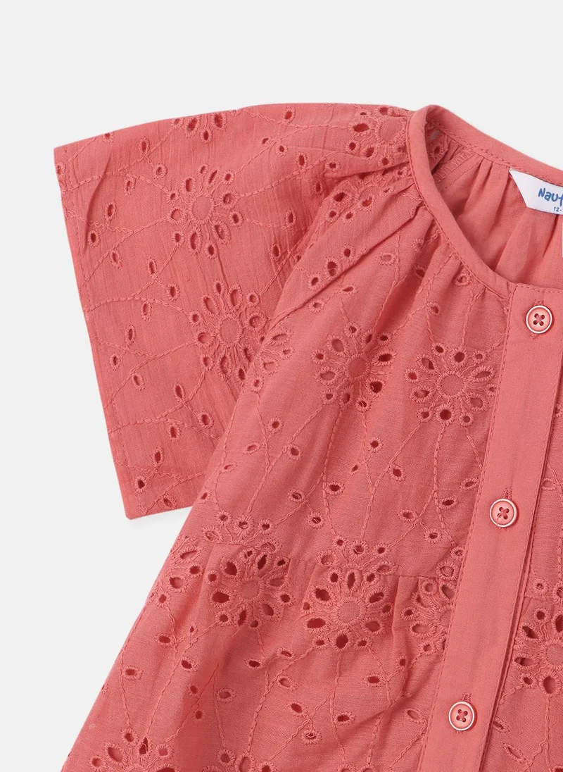 نوتيناتي Eyelet Ruffle Hem Dress