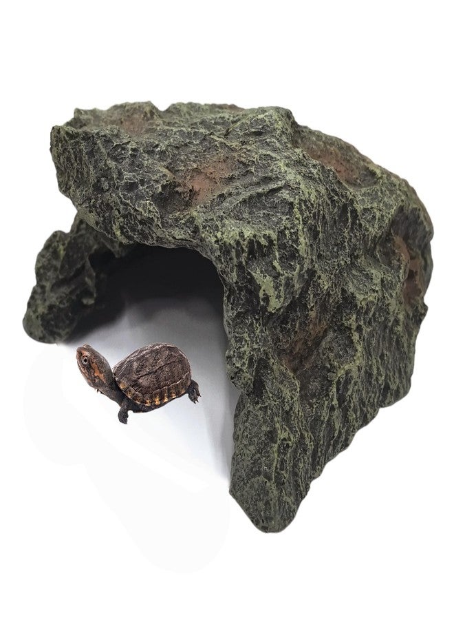 M2cbridge Reptile Hideout Cave Resin Aquarium Fish Hide Rock Terrarium Habitat Decor - Image 1