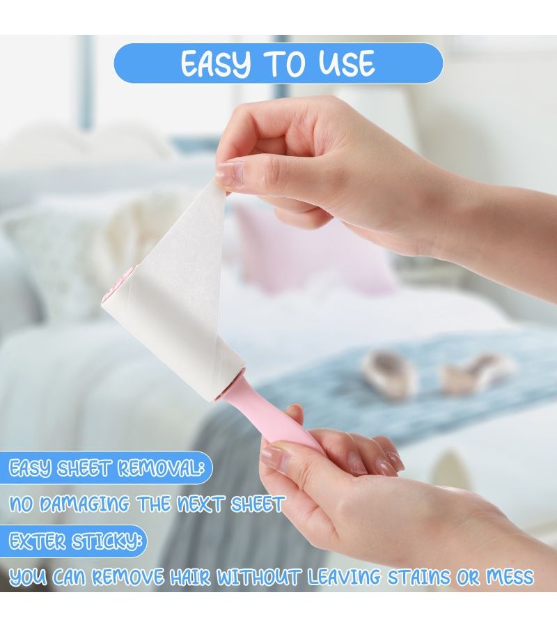 Pet Hair Removal Roller 3 Pack Portable No Power Required Clothing Furniture Car Seat Cleaner - Image 3