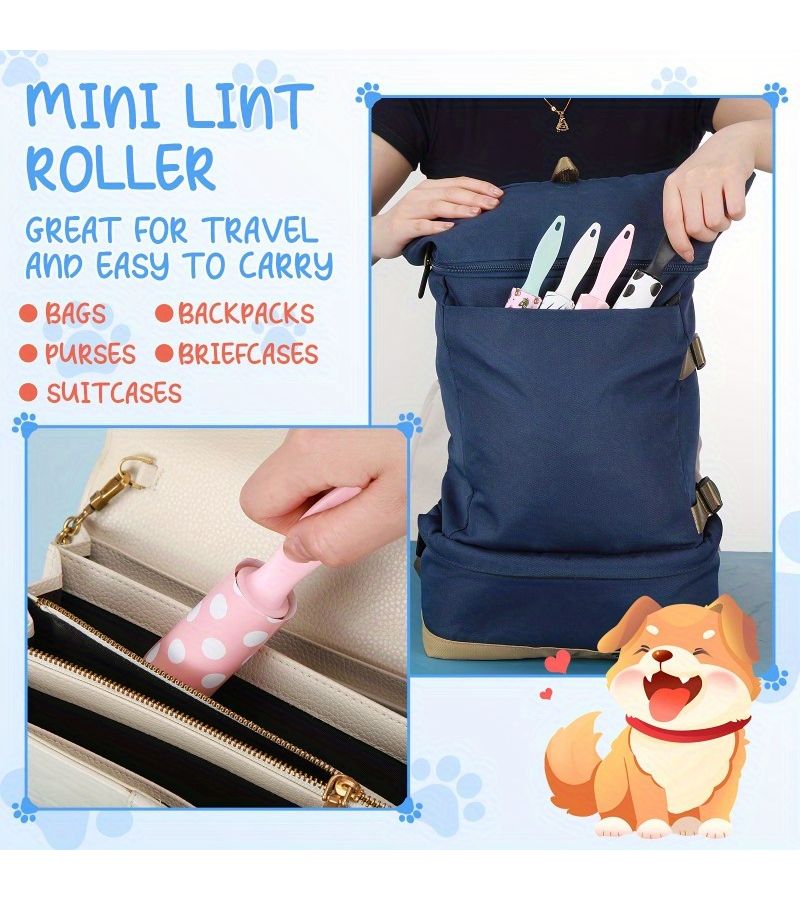 Pet Hair Removal Roller 3 Pack Portable No Power Required Clothing Furniture Car Seat Cleaner - Image 2