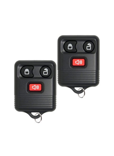 2PCS 3-Button Replacement Key Fob Case for Keyless Entry, Keyless Entry Remote Replacement Key Fob Replacement for Ford, Lincoln, Mercury, Mazda F150 F250 F350 Escape Expedition Explorer Ranger