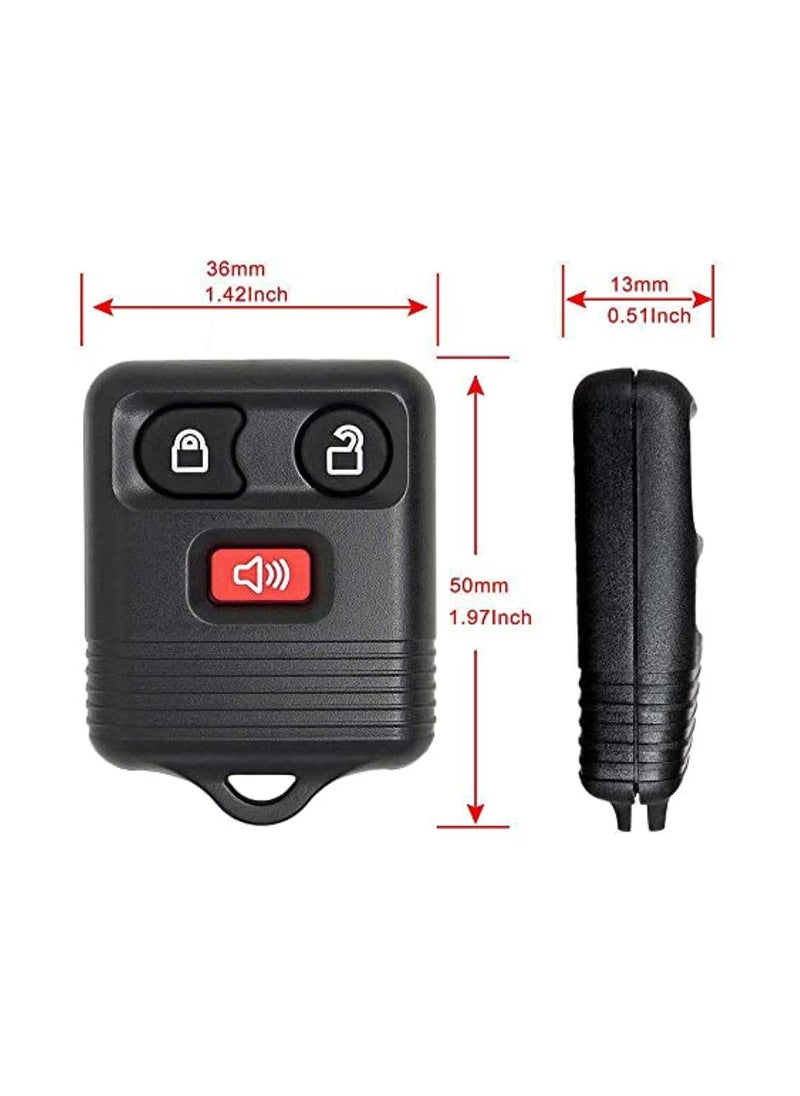 Generic - 2PCS 3-Button Replacement Key Fob Case for Keyless Entry, Keyless Entry Remote Replacement Key Fob Replacement for Ford, Lincoln, Mercury, Mazda F150 F250 F350 Escape Expedition Explorer Ranger - Image 1