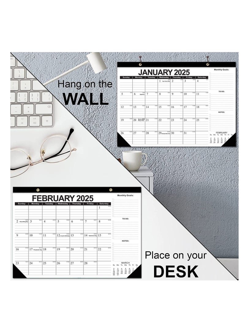 General - 2025-2026 Wall Calendar 18 Months Calendar 2025-2026 17 x 12 In 2025 Calendar  Monthly Calendar with Week Numbers Large Blocks, Thick Paper Yearly Overview  Note ﻿ - Image 1