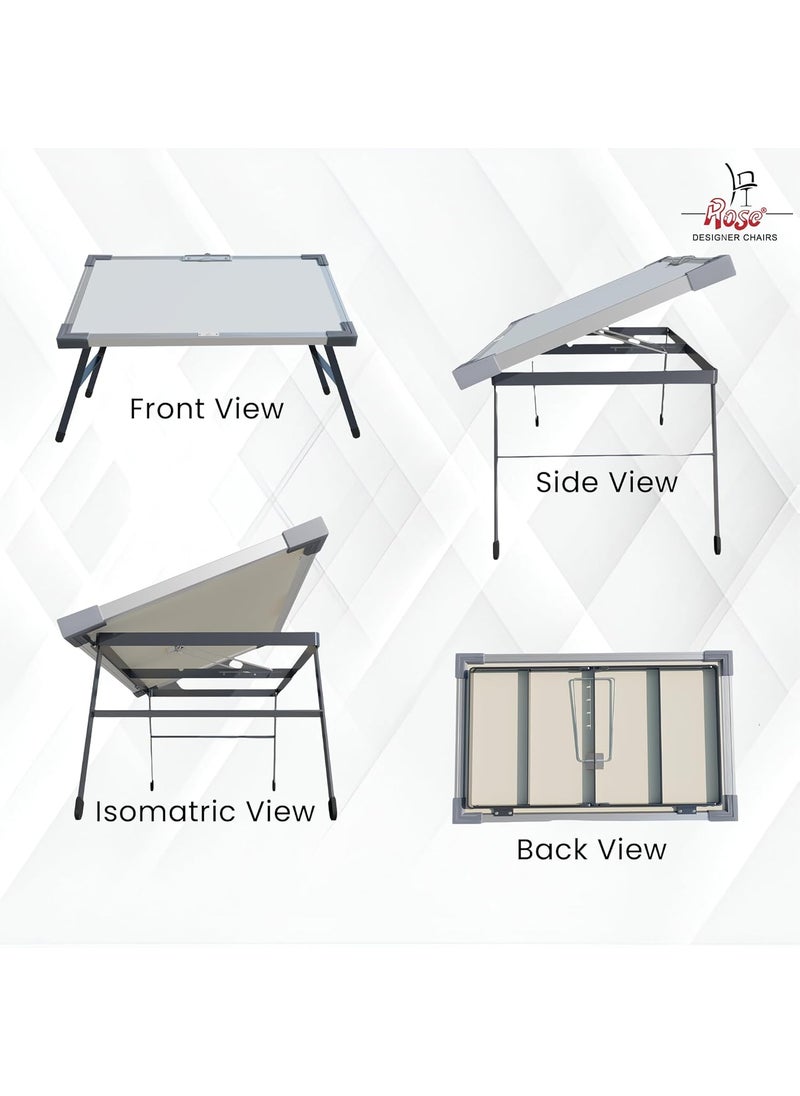 Rose ROSE Multipurpose Portable Whiteboard Study Laptop Table Portable Desk Lap Bed Table with Height Adjustable for Kids Home Office Presentation etc 1 Marker 1 Duster 105 Big  - Image 2
