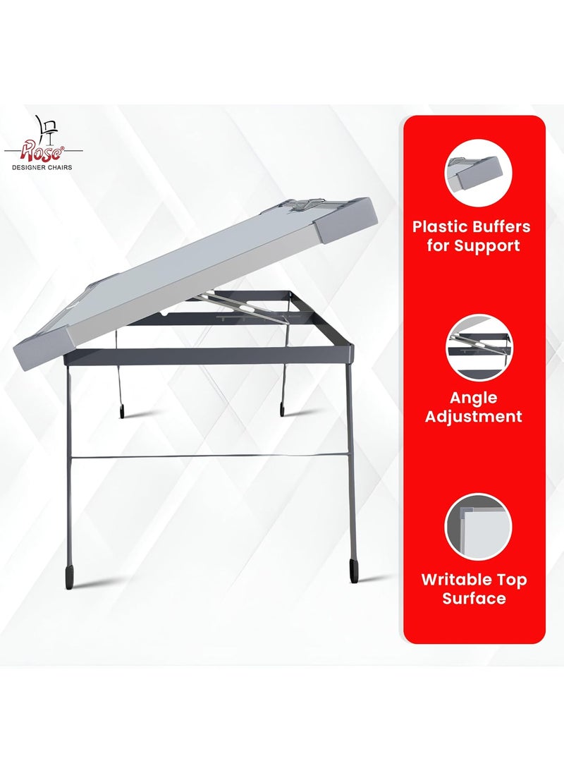 Rose ROSE Multipurpose Portable Whiteboard Study Laptop Table Portable Desk Lap Bed Table with Height Adjustable for Kids Home Office Presentation etc 1 Marker 1 Duster 105 Big  - Image 4
