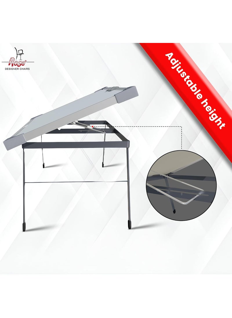 Rose ROSE Multipurpose Portable Whiteboard Study Laptop Table Portable Desk Lap Bed Table with Height Adjustable for Kids Home Office Presentation etc 1 Marker 1 Duster 105 Big  - Image 3