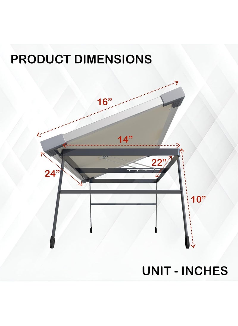 Rose ROSE Multipurpose Portable Whiteboard Study Laptop Table Portable Desk Lap Bed Table with Height Adjustable for Kids Home Office Presentation etc 1 Marker 1 Duster 105 Big  - Image 5