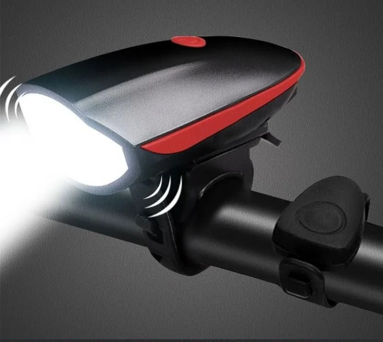 Forte GT 250 Lumen Bicycle Front Headlight 2 In 1 Horn 140 Db with Xbyc 6163 Battery - Black