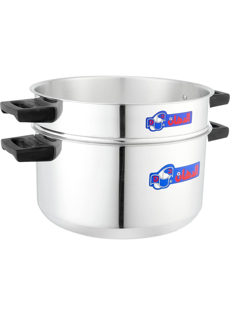 الدهان طقم حلل الامنيوم سوتيه بمقابض باكليت من الدهان، 28 سم - فضي 6221124002471 - Image 3