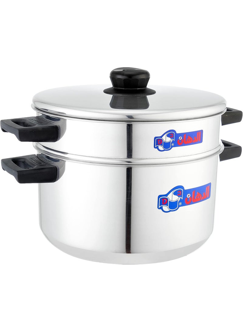 الدهان طقم حلل الامنيوم سوتيه بمقابض باكليت من الدهان، 28 سم - فضي 6221124002471 - Image 1