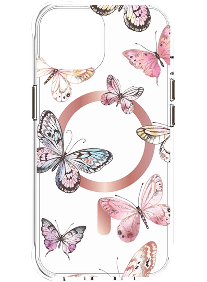 Body Glove Karma by Body Glove Pink Butterflies with Magsafe Case - iPhone 14/13