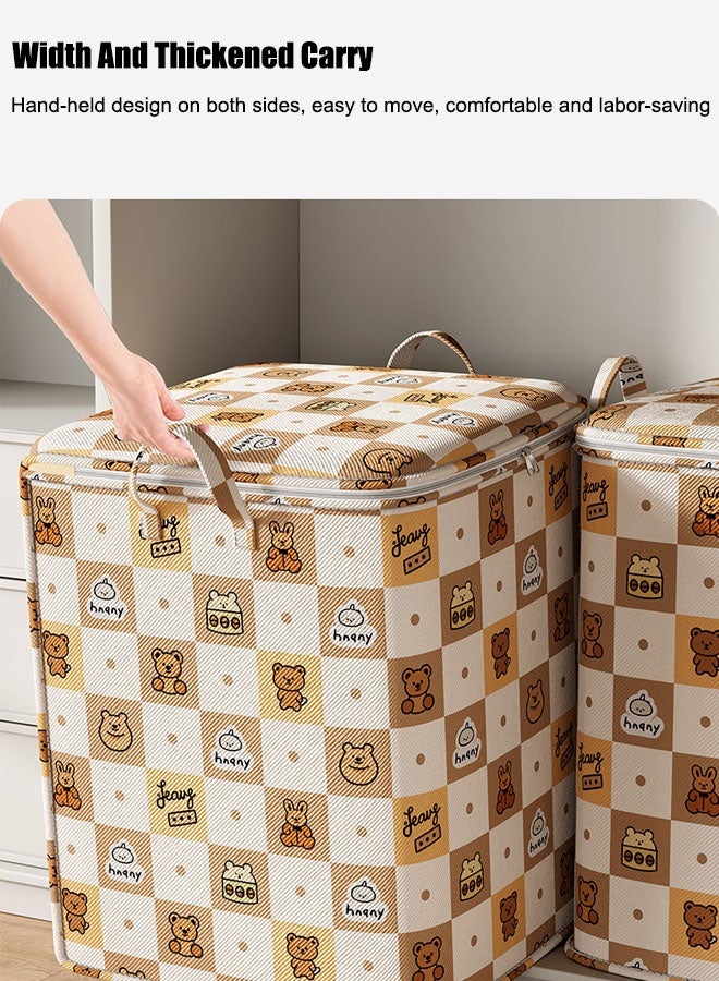 150L Large Storage Bag Clothes Storage Box Storage Bags Waterproof Clothing Storage Cupboards For Clothes Closet Organizers Storage Containers Zipper Bag Handle Zipper Design For Clothing Blanket Comforters Bed Sheets Pillows And Toys - Image 5