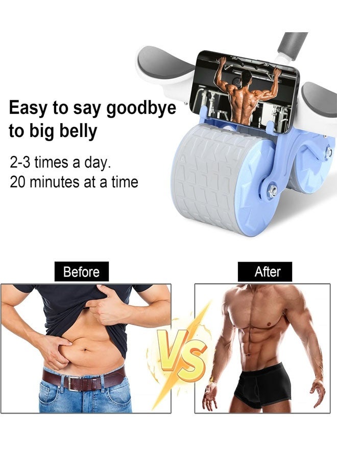 Bukela 2026 New Ab Roller Wheel with Knee Mat &Timer, Automatic Rebound Abdominal Wheel, Ab Abdominal Exercise Roller with Elbow Support, Abs Workout Equipment Ab Exercise Roller for Women Men - Image 4
